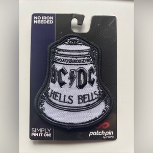 NWT AC DC Hells Bells Patch Pins  New No Iron needed Rock N Roll Patches